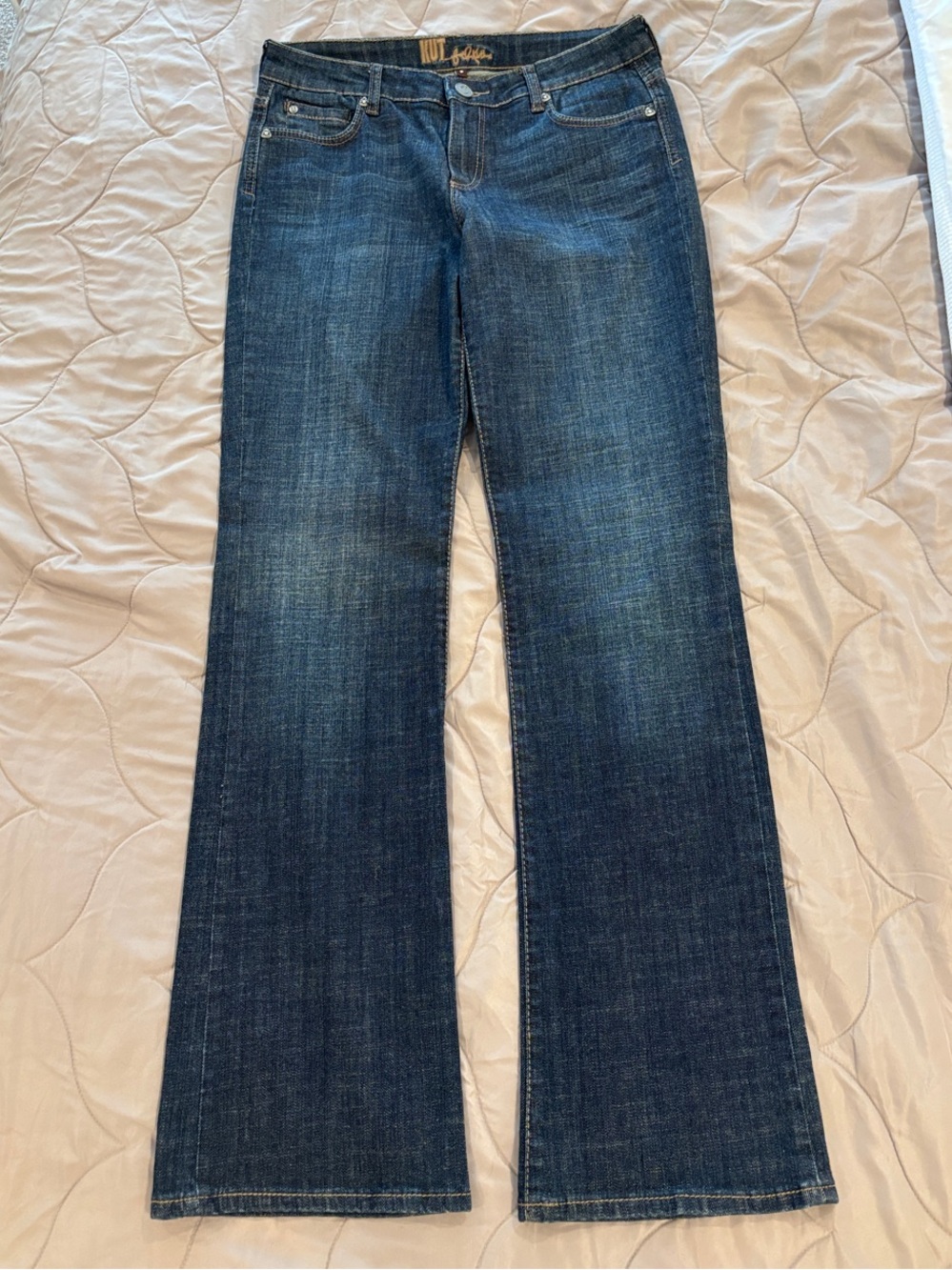 Kut from the Kloth Women’s Dark Blue Bootcut Jeans Denim 8